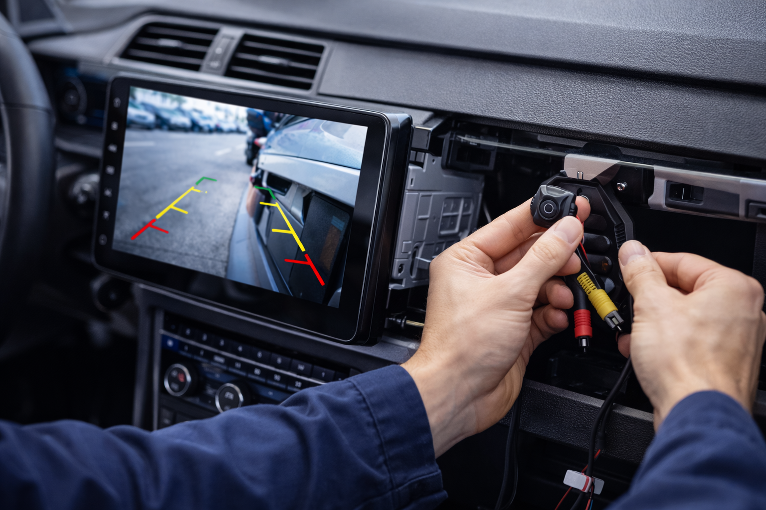 Installazione e configurazione di retrocamera e monitor per auto